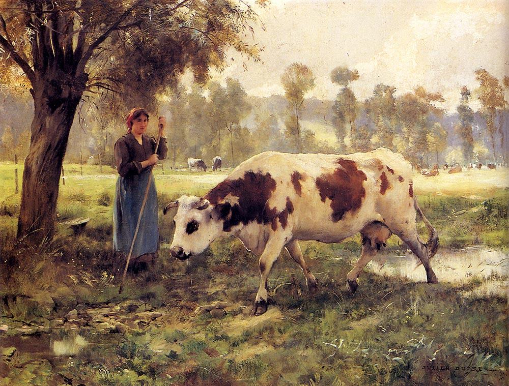 Julien Dupre Cows At Pasture